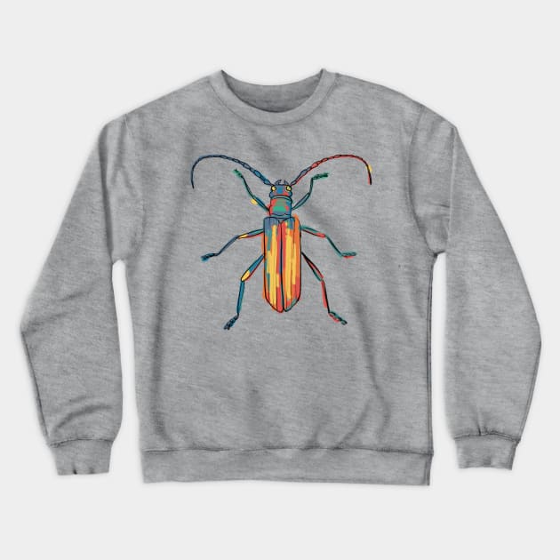 Multicolor longhorn beetle Crewneck Sweatshirt by kobyakov